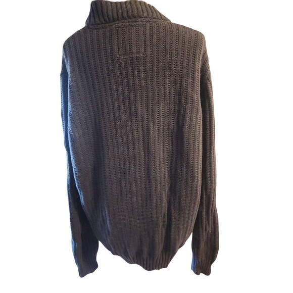 Fynch-Hatton Full Zip Cardigan Sweater Mens XXL Navy Preppy Academia Fisherman - Picture 3 of 8